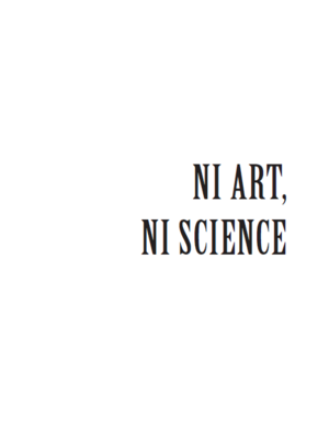 cover image of Ni art, ni science